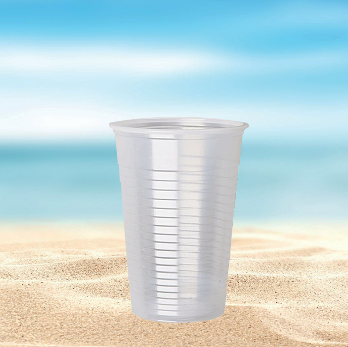 Vasos descartables de plástico PP resistentes, ideales para bebidas frías y calientes.