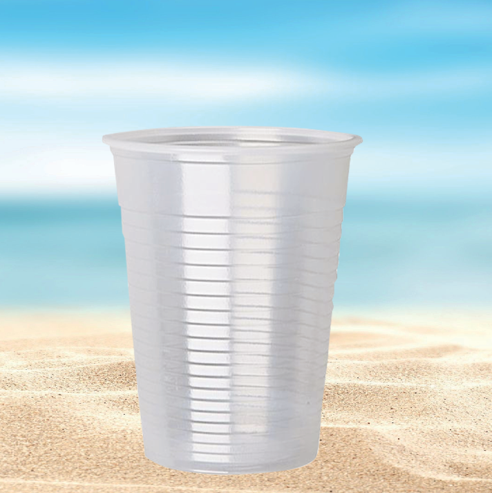 Vasos descartables de plástico PP resistentes, ideales para bebidas frías y calientes.