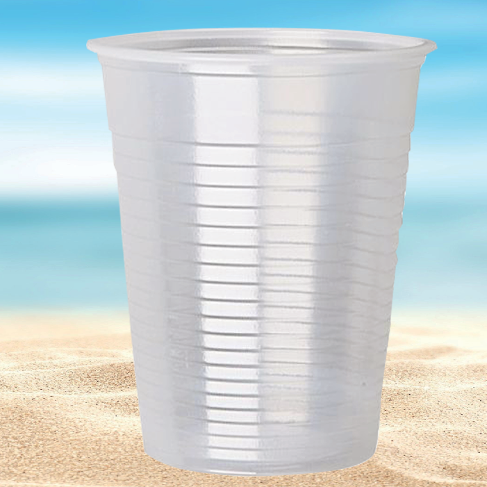 Vasos descartables de plástico PP resistentes, ideales para bebidas frías y calientes.