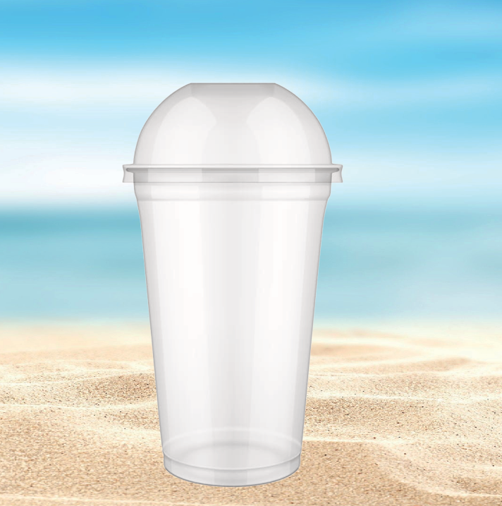 Vasos descartables de plástico PP resistentes, ideales para bebidas frías y calientes.