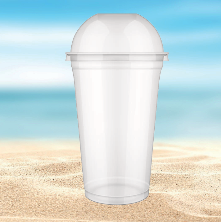 Vasos descartables de plástico PP resistentes, ideales para bebidas frías y calientes.
