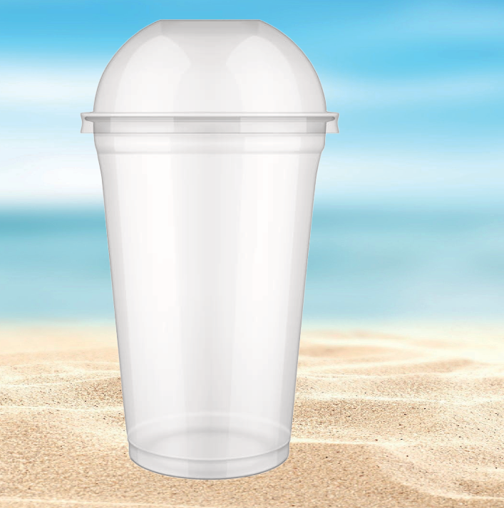 Vasos descartables de plástico PP resistentes, ideales para bebidas frías y calientes.